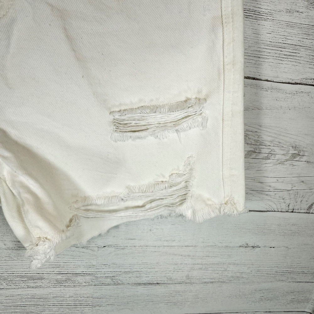 Judy Blue High Rise White Medium women cut off denim shorts summer distressed - Picture 12 of 14